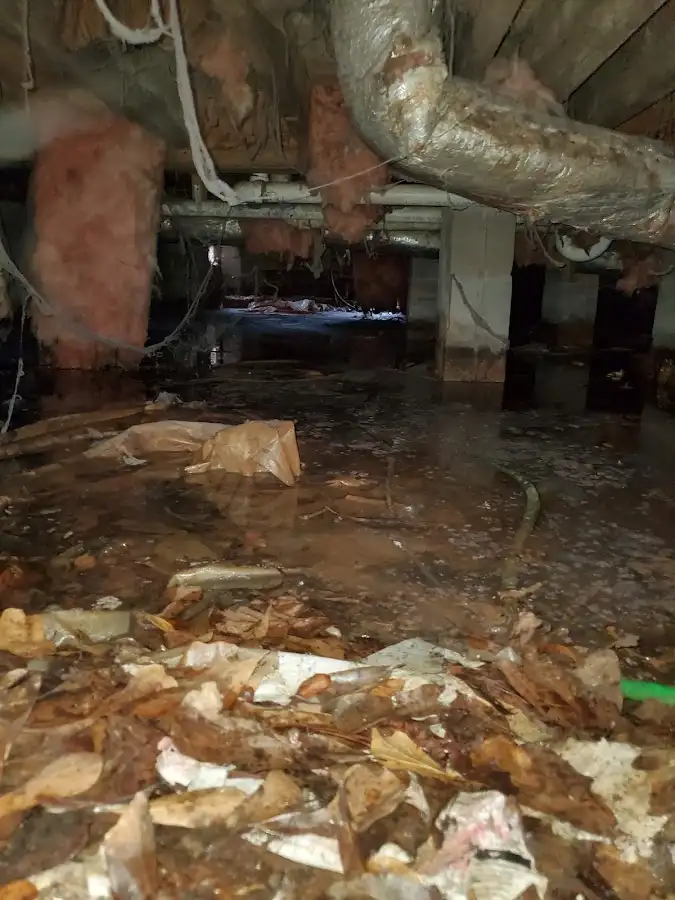 Crawl space flood assessment for Commercial Water Damage Restoration in Socorro